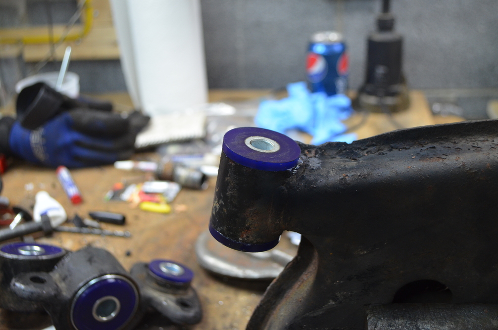 First gen SuperPro control arm polyurethane bushing rebuild